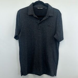 Travis Mathew charcoal gray golf polo M